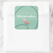 Mint Watermeloen Schattigee Stijl Modern Candles L Vierkante Sticker (Tas)