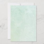 Mint Waterverf Bride Gown Vrijgezellenfeest Kaart (Achterkant)