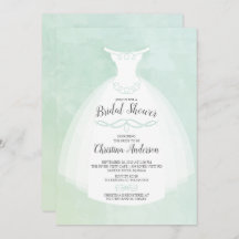 Mint Waterverf Bride Gown Vrijgezellenfeest