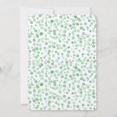 Mint Waterverf Confetti bruiloft Kaart (Achterkant)