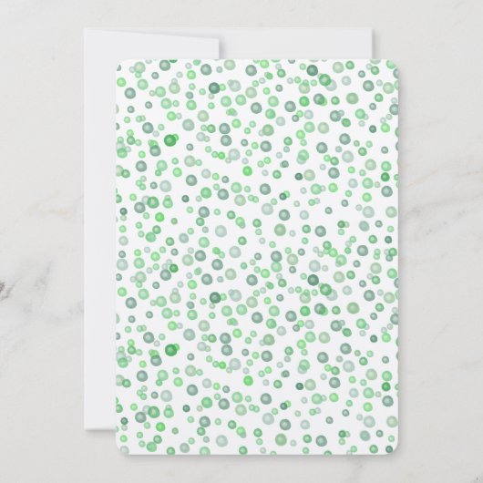 Mint Waterverf Confetti bruiloft Kaart (Achterkant)