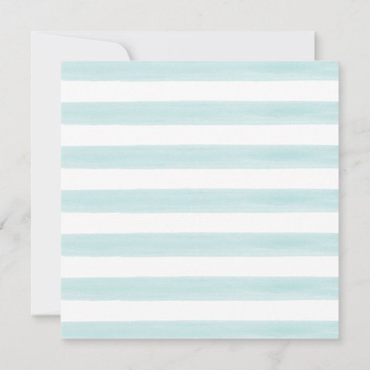 Mint Waterverf Dinner Party Uitnodiging (Achterkant)