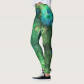 Mint Waterverf Floral Pattern Leggings (Links)