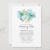 Mint Waterverf Floral Shower per Mail Kaart (Voorkant)