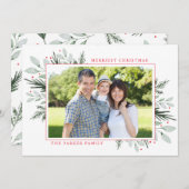 Mint waterverf flymfadetkaart voor kerstmis (Voorkant / Achterkant)