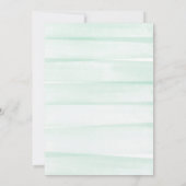 Mint Waterverf gradiënt Oh Baby shower Uitnodiging (Achterkant)