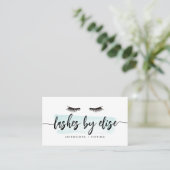Mint Waterverf Lash Services Visitekaartje (Staand voorkant)