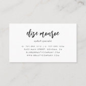 Mint Waterverf Lash Services Visitekaartje (Achterkant)
