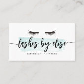 Mint Waterverf Lash Services Visitekaartje (Voorkant)