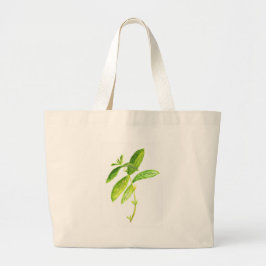 Mint waterverf Mint Grote Tote Bag
