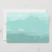 Mint Waterverf Ombre baby shower Kaart (Achterkant)