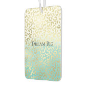 Mint Waterverf Ombre Glam Gold Leopard Luchtverfrisser (Links)