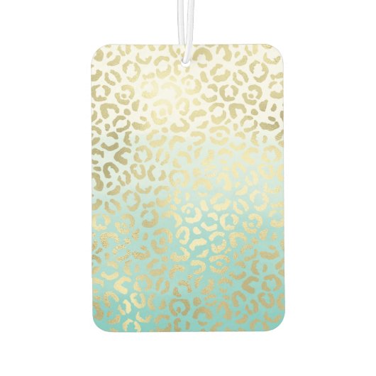 Mint Waterverf Ombre Glam Gold Leopard Luchtverfrisser (Achterkant)