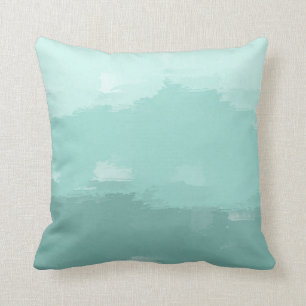 Mint Waterverf Ombre Kussen
