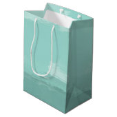 Mint Waterverf Ombre Medium Cadeauzakje (Achterkant Gekanteld)