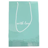 Mint Waterverf Ombre Medium Cadeauzakje (Voorkant)