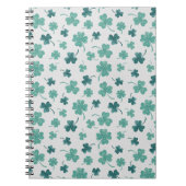 Mint Waterverf Shamrock St Patricks Day Notitieboek (Voorkant)