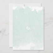 Mint Waterverf Splash Baby shower Uitnodiging (Achterkant)
