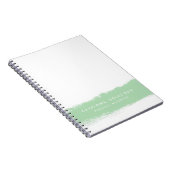 Mint Waterverf Splash Gepersonaliseerd Notitieboek (Rechterzijde)
