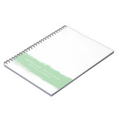 Mint Waterverf Splash Gepersonaliseerd Notitieboek (Linkerzijde)
