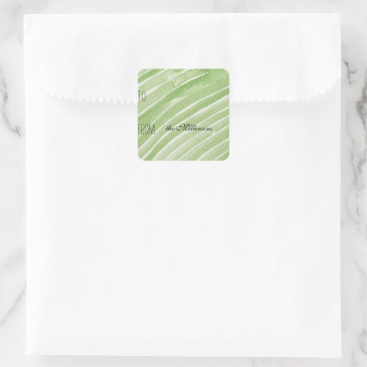 Mint Waterverf Stripes Gift Label (Tas)