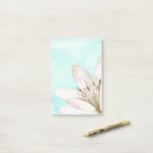 Mint Waterverf witte ventilator Post-it® Notes (Op bureau)