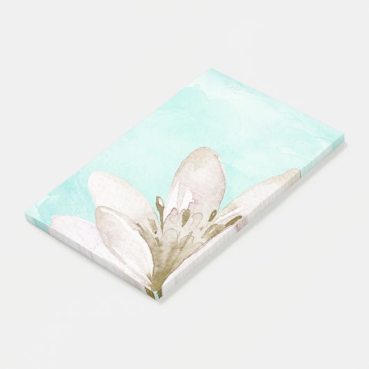 Mint Waterverf witte ventilator Post-it® Notes (Schuin)