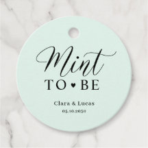 Mint Wedding Bridal Engagement Party Favoriet Tags