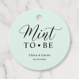 Mint Wedding Bridal Engagement Party Favoriet Tags Bedankjes Labels