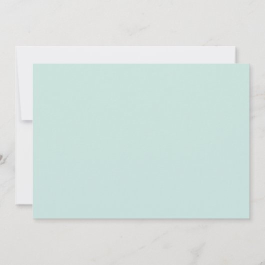 Mint Wedding Save the Date Calendar Photo (Achterkant)