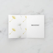 Mint wenst paardenbloem bloemen dank u bedankkaart (Binnen)