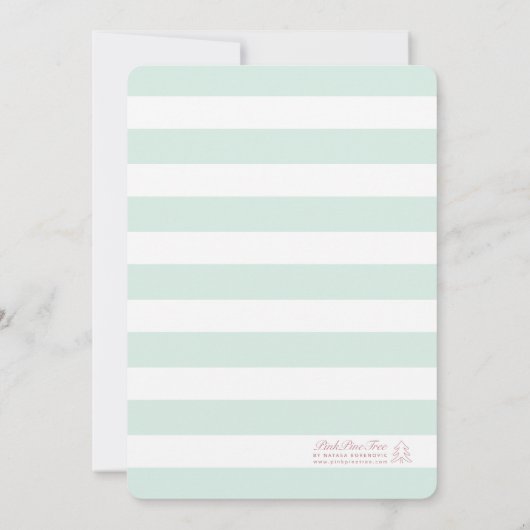 Mint Whales Sunset Neutral Couples Baby shower Kaart (Achterkant)