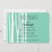 Mint White Birch Trees baby shower Kaart (Voorkant)