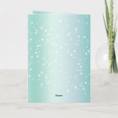 Mint White Bokeh Dots Bow Cupcake Christmas Kaart (Achterkant)