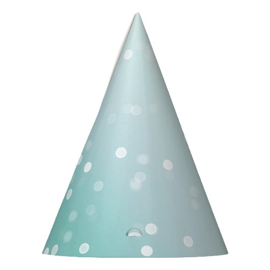 Mint White Bokeh Dots Celebration Feesthoedjes (Links)