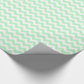 Mint White Chevron Zig-Zag Pattern Cadeaupapier (Hoek)