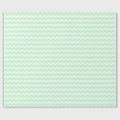 Mint White Chevron Zig-Zag Pattern Cadeaupapier (Vlak)