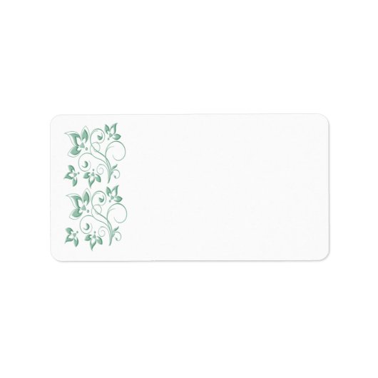 Mint, White Floral Print-at-home label (Voorkant)