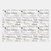 Mint White Fun Happy Balloons Birthday Inpakpapier Vel (Voorkant)