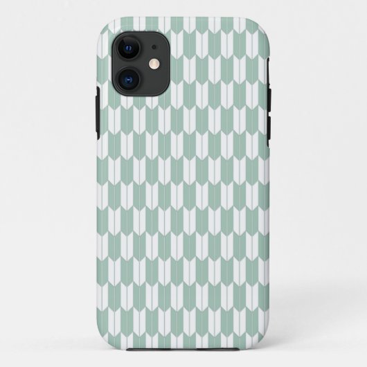 Mint & White Japanse yagasuri iPhone 5 Hoesje (Achterkant)