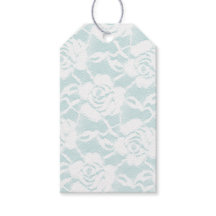 Mint White Lace Rozen Floral