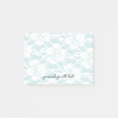 Mint White Lace Rozen Floral Post-it® Notes (Voorkant)