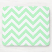 Mint White Large Chevron ZigZag Pattern Muismat (Voorkant)