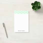 Mint White Large Chevron ZigZag Pattern Post-it® Notes (Kantoor)