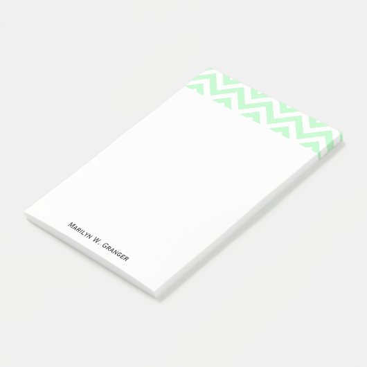 Mint White Large Chevron ZigZag Pattern Post-it® Notes (Schuin)
