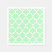 Mint White Moroccan Quatrefoil Pattern #5 Servetten (Voorkant)