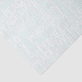 Mint White Peace Love Christmas Tissuepapier (Detail)