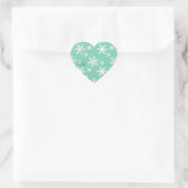 Mint White Sneeuwvlokken Gift Label (Tas)