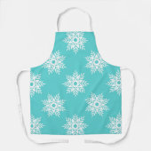 Mint White Snowflake Pattern Schort (Voorkant)