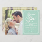 Mint & White Whimsical Engagement Party - Uitnodig Kaart (Voorkant / Achterkant)